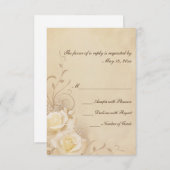 Sepia Rozen RSVP-kaarten RSVP Kaartje (Voorkant / Achterkant)