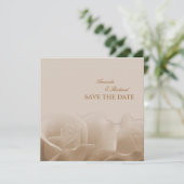 Sepia Rozen - save the date aankondiging (Staand voorkant)