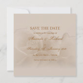 Sepia Rozen - save the date aankondiging (Achterkant)