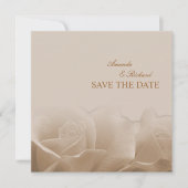 Sepia Rozen - save the date aankondiging (Voorkant)