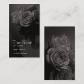 Sepia rozen visitekaartje (Voorkant / Achterkant)