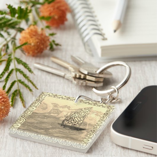 Sepia Sail Sleutelhanger (Voorkant Rechts)