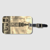 Sepia San Francisco Ferry Building Bagagelabel (Voorkant (horizontaal))