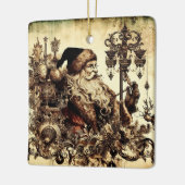  Sepia Santa Claus Keramisch Ornament (Links)