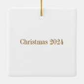  Sepia Santa Claus Keramisch Ornament (Achterkant)