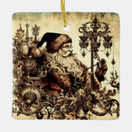  Sepia Santa Claus Keramisch Ornament
