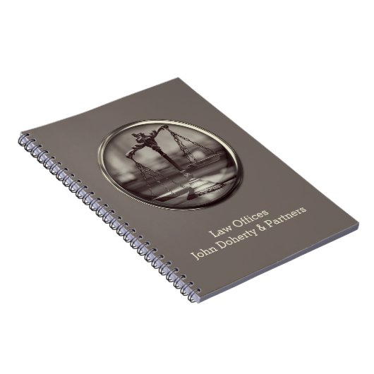  Sepia Scales van Justitie | Advocaat Notitieboek (Rechterzijde)