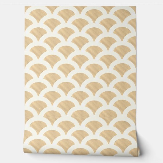 Sepia Scallop Behang (Afrollen)
