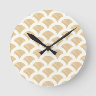 Sepia Scallop Ronde Klok