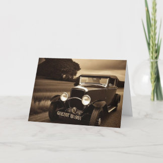  Sepia Scene 1930s-auto Bedankkaart