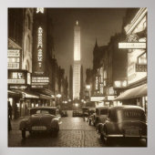 Sepia Scene 1930s auto Fantasy 2 Poster (Voorkant)