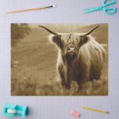 Sepia Scottish Highland Tissuepapier (Craft)