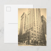 Sepia Seattle Tall Brick Building Briefkaart (Voorkant / Achterkant)
