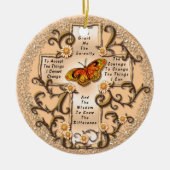 Sepia Serenity Cross Keramisch Ornament (Voorkant)
