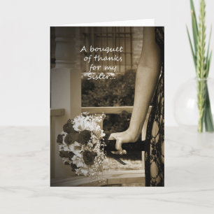 Sepia Sister "Getuige" Boeket Bedankt