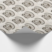 Sepia Sketch-wrappelpapier voor Turkije Cadeaupapier (Hoek)