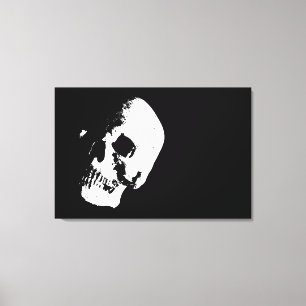 Sepia Skull Pop Art Verpakt Canvas - 3 Canvases SE