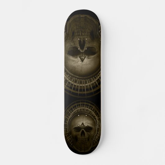 Sepia Skull-skateboard Persoonlijk Skateboard (Voorkant)