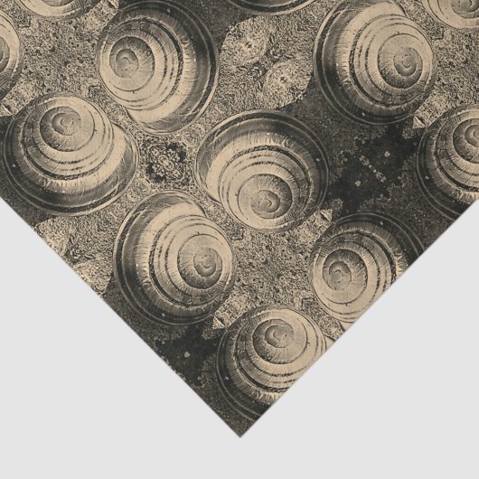 Sepia Snagel Patterned Tissuepapier (Detail)