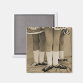 Sepia Soft Shoes Vierkante Magneet (Voorkant / Achterkant)