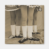 Sepia Soft Shoes Vierkante Magneet (Voorkant)