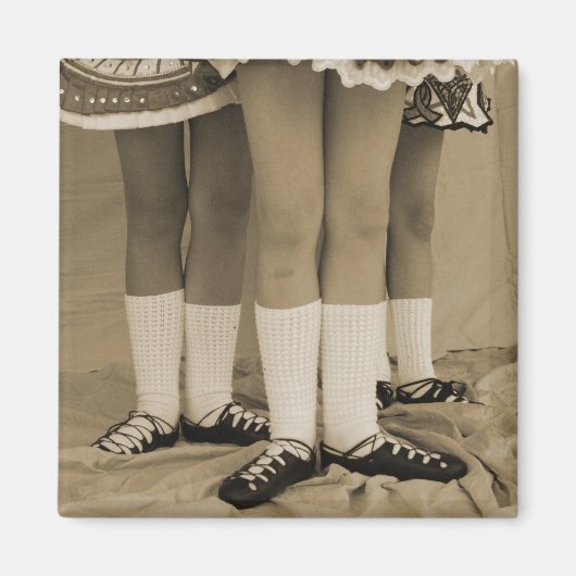 Sepia Soft Shoes Vierkante Magneet (Voorkant)