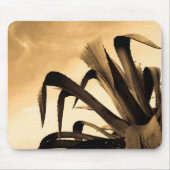 Sepia Spaans Aloë Plant Foto Muismat (Voorkant)