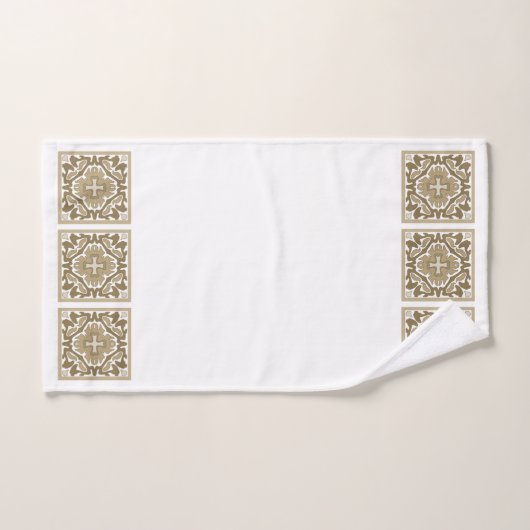 Sepia Spain Tiles Bad Handdoek (Handdoek)