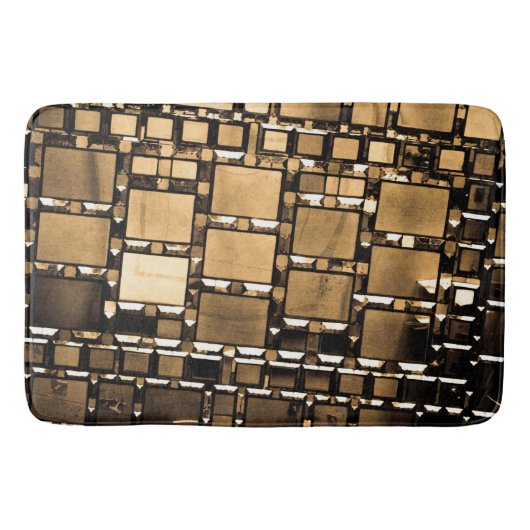 Sepia spiegelpatroon badmat (Voorkant)