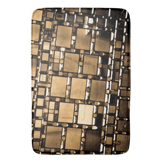 Sepia spiegelpatroon badmat (Voorkant Verticaal)