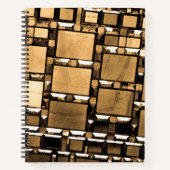 Sepia spiegelpatroon notitieboek (Voorkant)