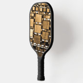 Sepia-spiegelpatroon Pickleball Paddle (Links)