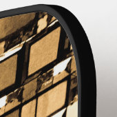 Sepia-spiegelpatroon Pickleball Paddle (Links Detail)