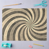 Sepia spirals patroon, het schrapen van giften die tissuepapier (Craft)