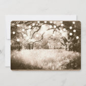  Sepia Spooky Forest Lights Halloween Party Kaart (Achterkant)