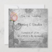 Sepia Spot Color Peace Roos Save the Date (Achterkant)