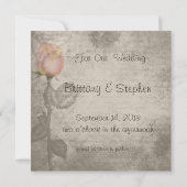 Sepia Spot Color Peace Roos Save the Date (Achterkant)