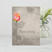 Sepia Spot Kleur Peace Roos bruiloft Kaart (Staand voorkant)