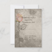 Sepia  Spot Kleur Peace Roos Trouwen RSVP (Achterkant)