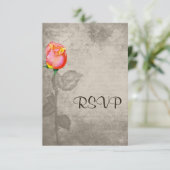 Sepia  Spot Kleur Peace Roos Trouwen RSVP (Staand voorkant)