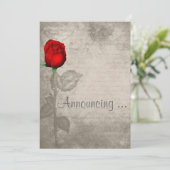 Sepia Spot Kleur Roos Bud Wedding Kaart (Staand voorkant)