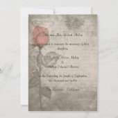 Sepia Spot Kleur Roos Bud Wedding Kaart (Achterkant)