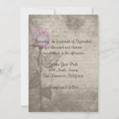 Sepia  Spot Kleur Roos Bud Wedding Kaart (Achterkant)