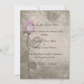Sepia  Spot Kleur Roos Bud Wedding Kaart (Achterkant)