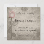 Sepia Spot Kleur Roze Rose Save the Date (Achterkant)