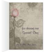Sepia  Spot Kleur Roze Rose Wedding (Binnen (Rechts))