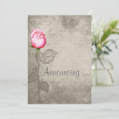 Sepia Spot Kleur Roze Rose Wedding Kaart (Staand voorkant)