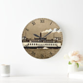 Sepia Steamboot Ferry Grote Klok (Huis)