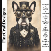 Sepia Steampunk Frenchie Dog AS5 Decoupage Tissuepapier