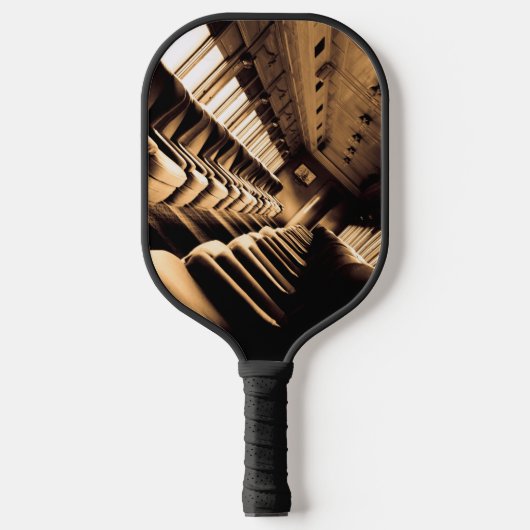 Sepia Stoelen Foto Pickleball Paddle (Voorkant)